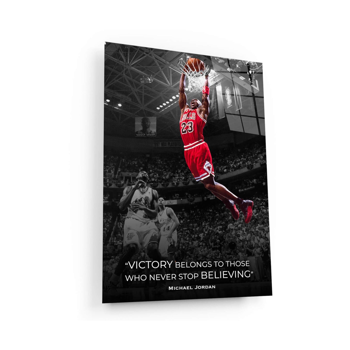 Michael Jordan Believe in Yourself Basketball Ball Wall Art, Jordan 23 Chicago Bulls Poster, Wall Art, Mike Basketball Goat Canvas