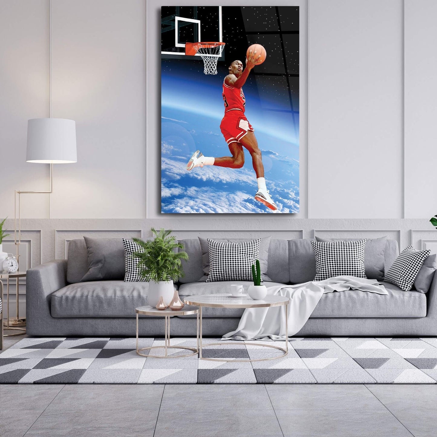 Michael Jordan Zero Gravity Basketball Ball Wall Art, Jordan 23 Chicago Bulls Poster, Wall Art, Mike Basketball Goat Canvas