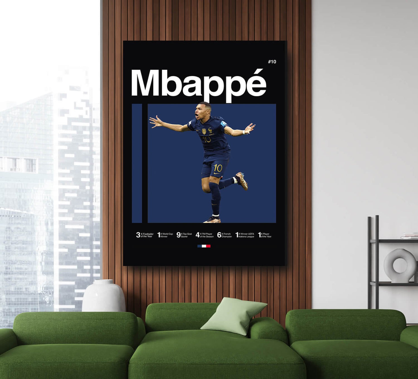 Kylian Mbappe Poster, World Cup Art, France Football, Soccer Poster, Minimalist, Mid Century Modern, Office Wall Art, Bedroom Art