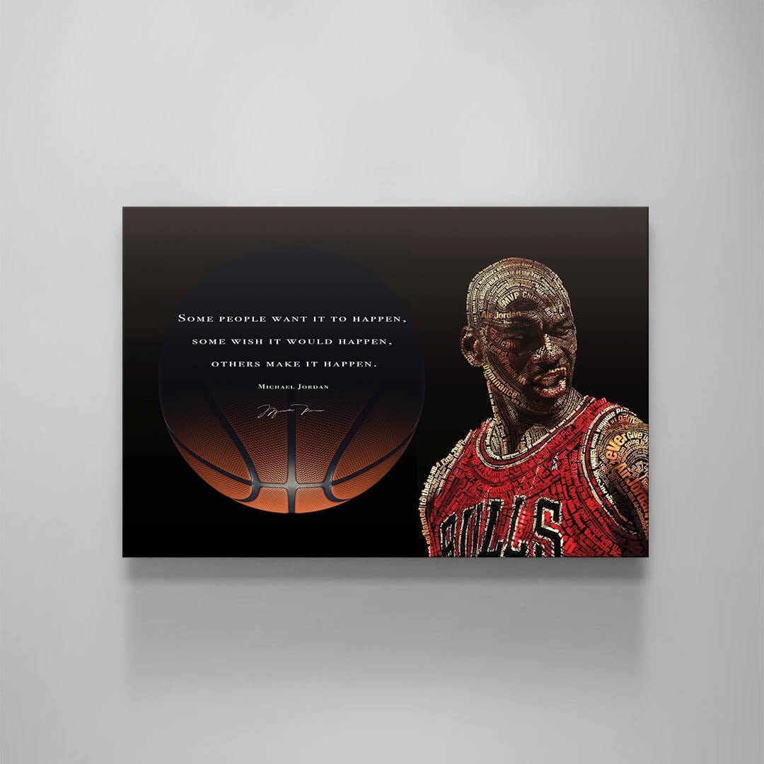 Michael Jordan Basketball Ball Wall Art, Jordan 23 Chicago Bulls Poster, Wall Art, Mike Basketball Goat Canvas