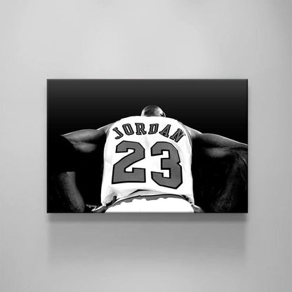 Michael Jordan Basketball Ball Wall Art, Jordan 23 Chicago Bulls Poster, Wall Art, Mike Basketball Goat Canvas