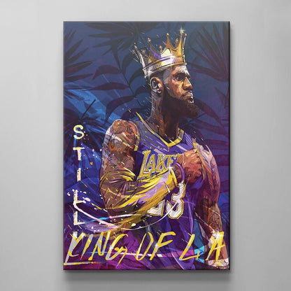 STILL KING Of LA LeBron James Poster, Record Breaking Shot" Los Angeles Lakers, Man Cave, Kids Room, Game Room, Bar