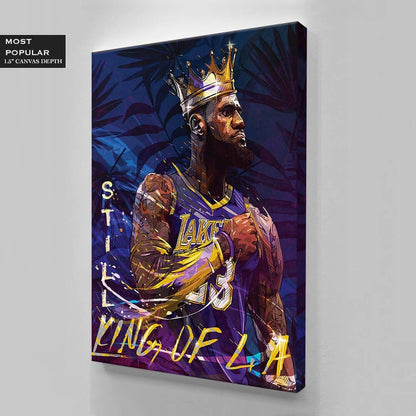 STILL KING Of LA LeBron James Poster, Record Breaking Shot" Los Angeles Lakers, Man Cave, Kids Room, Game Room, Bar