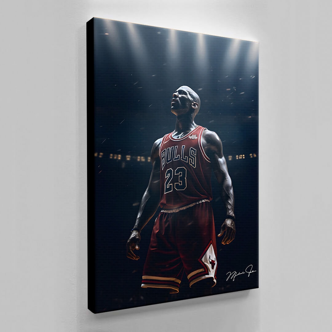 Michael Jordan Wall Art, Jordan 23 Chicago Bulls Poster, Three Peat Wall Art, Mike Basketball Goat Canvas