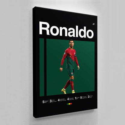 Cristiano Ronaldo Poster, World Cup Art, Portugal, Soccer Poster, Minimalist, Mid-Century Modern, Office Wall Art, Bedroom Art, Gift