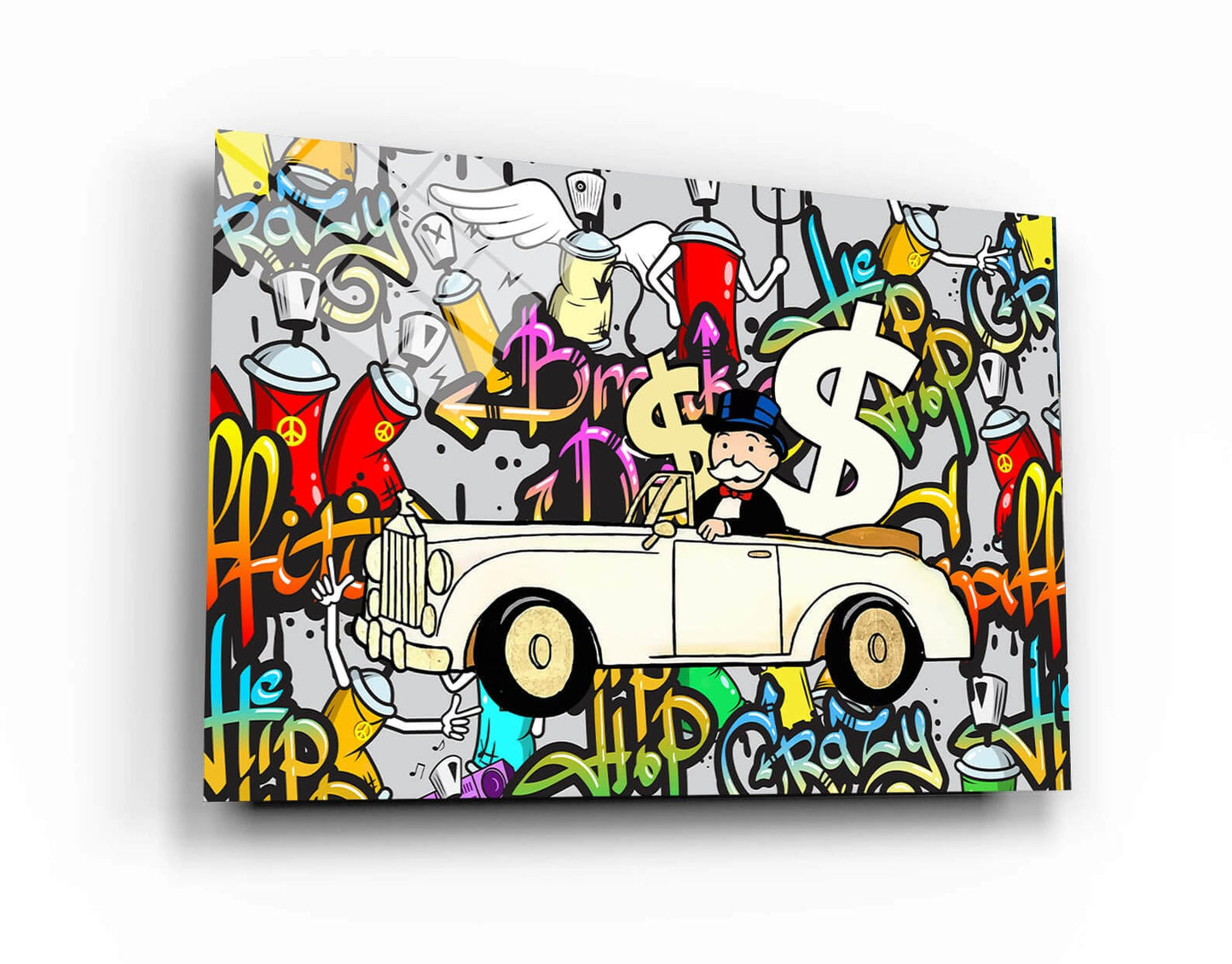 Alec Monopoly Wall Art, Motivational Poster, Inspirational Entrepreneur Print, Pop Culture Office Canvas Money Financial Freedom