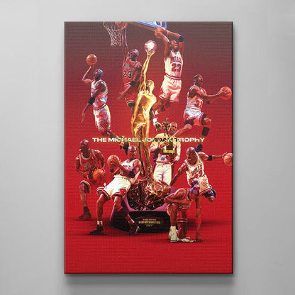 JORDAN TROPHY Michael Jordan Basketball Ball Wall Art, Jordan 23 Chicago Bulls Poster, Wall Art, Mike Basketball Goat Canvas