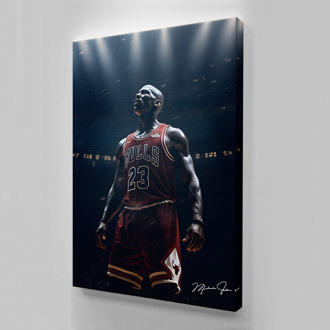 Michael Jordan Wall Art, Jordan 23 Chicago Bulls Poster, Three Peat Wall Art, Mike Basketball Goat Canvas