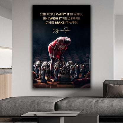 GOAT Michael Jordan Basketball Ball Wall Art, Jordan 23 Chicago Bulls Poster, Wall Art, Mike Basketball Goat Canvas