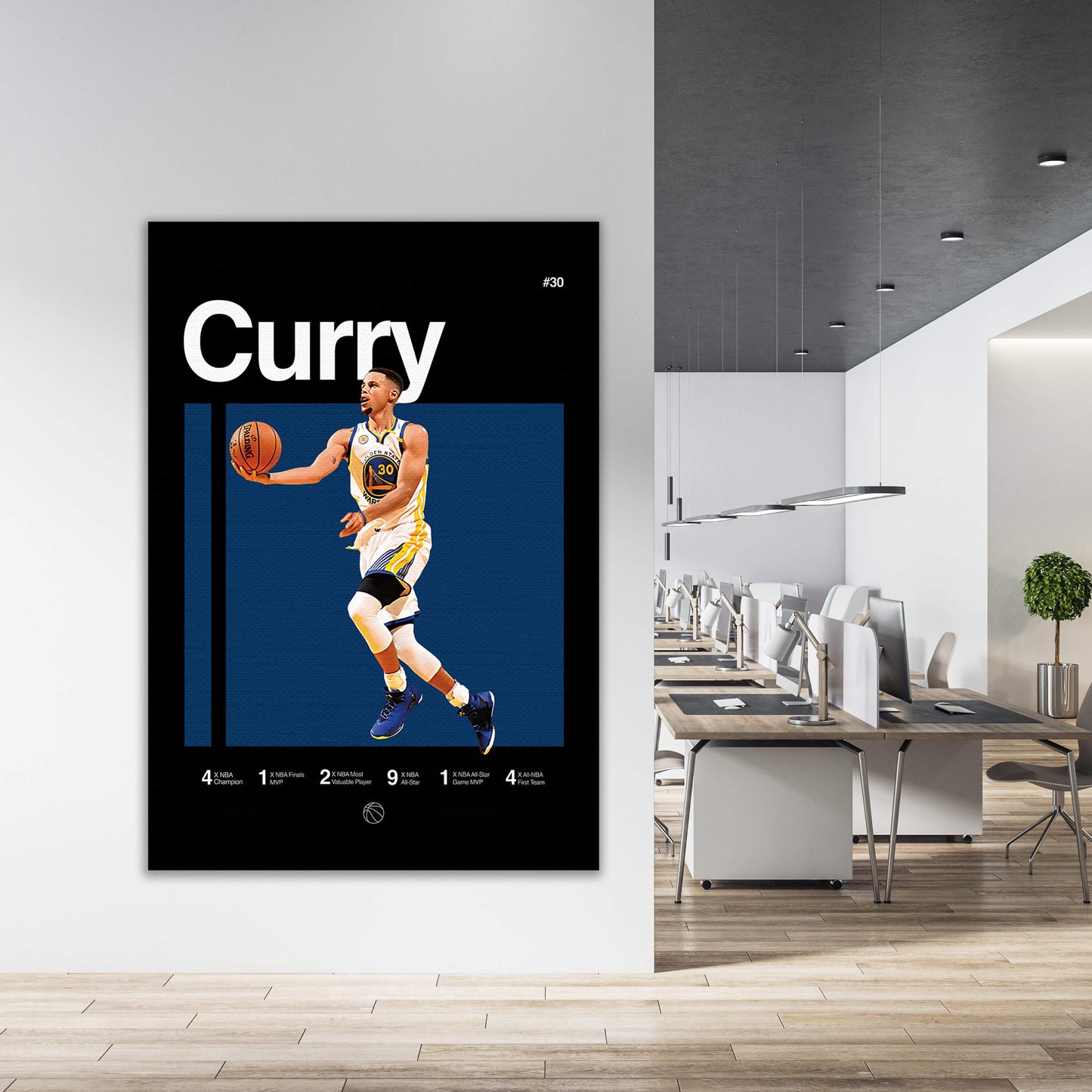 Stephen Curry Winning Shot Canvas or Poster - Iconic Golden State Warriors Fan Gift - Basketball Wall Art - Boys Dorm Decor - Office Decor