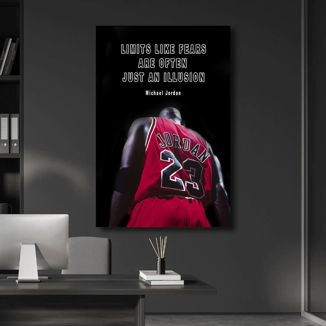 Just An Illusion Michael Jordan Basketball Ball Wall Art, Jordan 23 Chicago Bulls Poster, Wall Art, Mike Basketball Goat Canvas