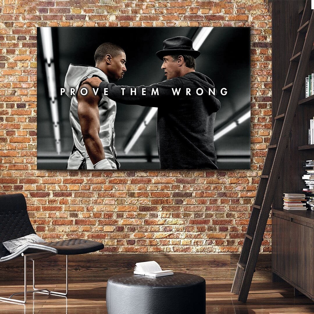 Prove Them Wrong CREED Inspirational Boxing Legend Wall Art - Handcrafted in USA - Acrylic and Canvas Art - Available in Various Sizes