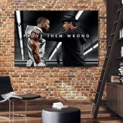 Prove Them Wrong CREED Inspirational Boxing Legend Wall Art - Handcrafted in USA - Acrylic and Canvas Art - Available in Various Sizes