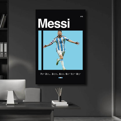 LIONEL MESSI Canvas, MESSI Results Poster, Argentina Football Legend, Miami Soccer Player, Soccer Gift, Sport Decor, Messi King Qoute Print