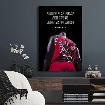 Just An Illusion Michael Jordan Basketball Ball Wall Art, Jordan 23 Chicago Bulls Poster, Wall Art, Mike Basketball Goat Canvas