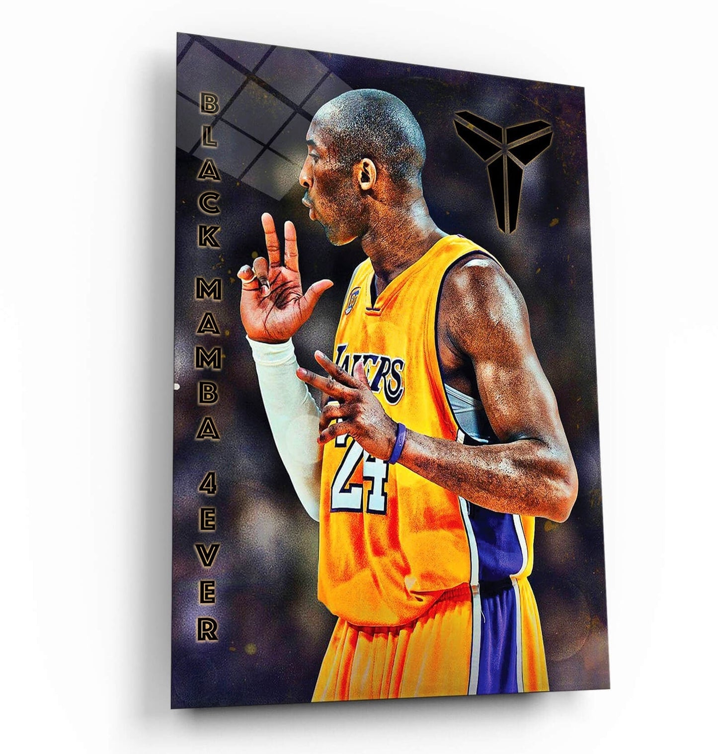 Mamba Mentality Kobe Bryant GOAT Poster - Basketball Room Office Wall Decor - Minimalist Print of the Best Player of All Time