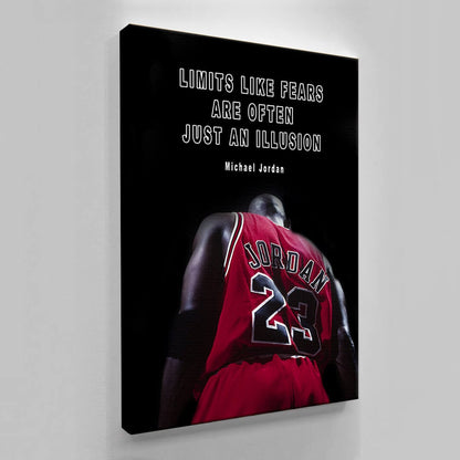 Just An Illusion Michael Jordan Basketball Ball Wall Art, Jordan 23 Chicago Bulls Poster, Wall Art, Mike Basketball Goat Canvas