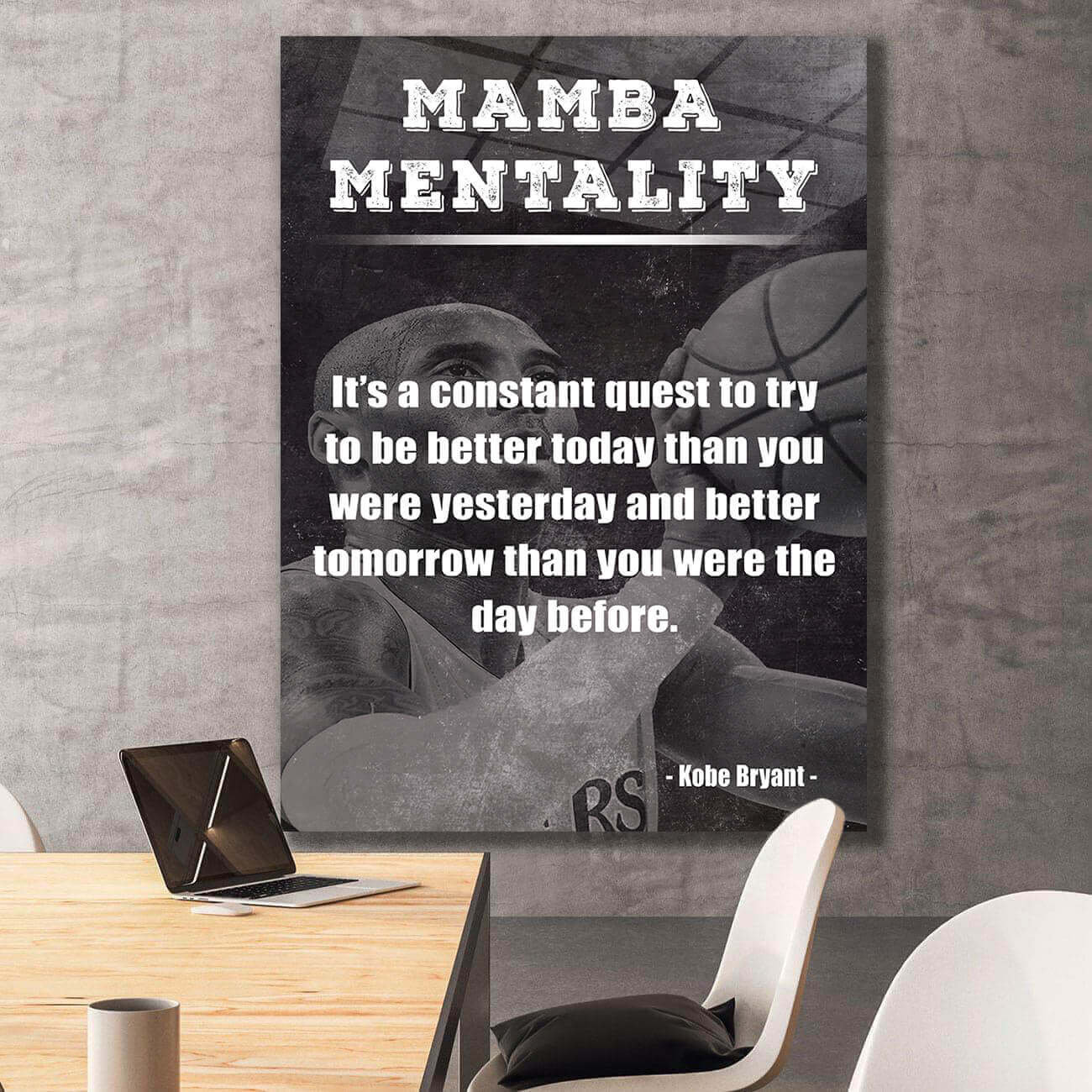 Mamba  Motivation Quotes Canvas, Kobe Mentality Print, Basketball Legend Player Poster, Basketball Gift, Mindset Print, Quote