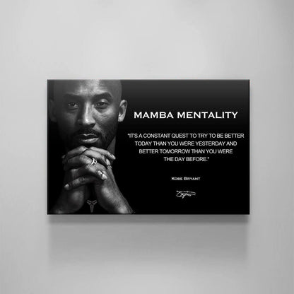 Mamba Mentality Motivation Quotes Canvas, Kobe Mentality Print, Basketball Legend Player Poster, Basketball Gift, Mindset Print, Quote