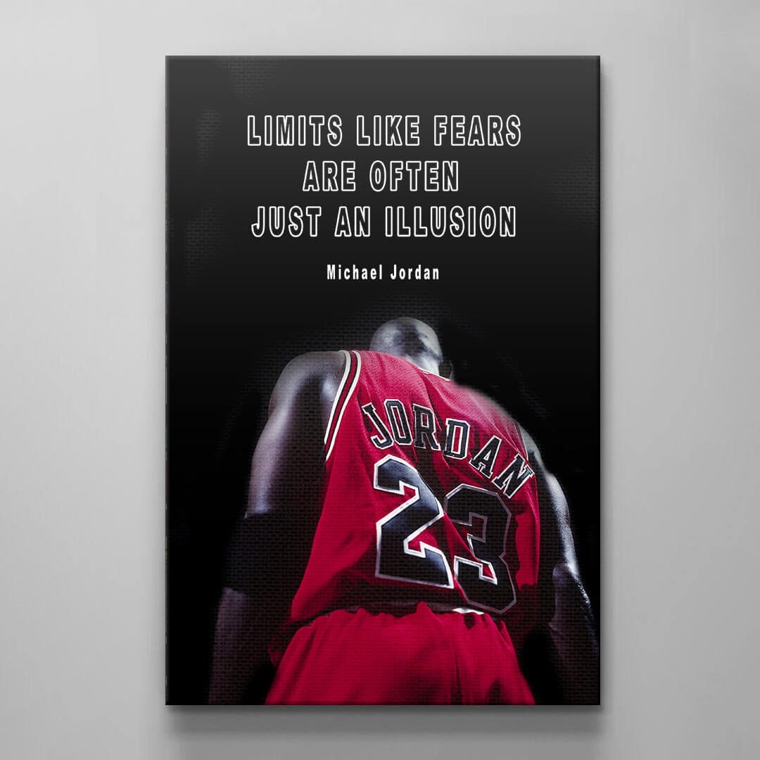 Just An Illusion Michael Jordan Basketball Ball Wall Art, Jordan 23 Chicago Bulls Poster, Wall Art, Mike Basketball Goat Canvas