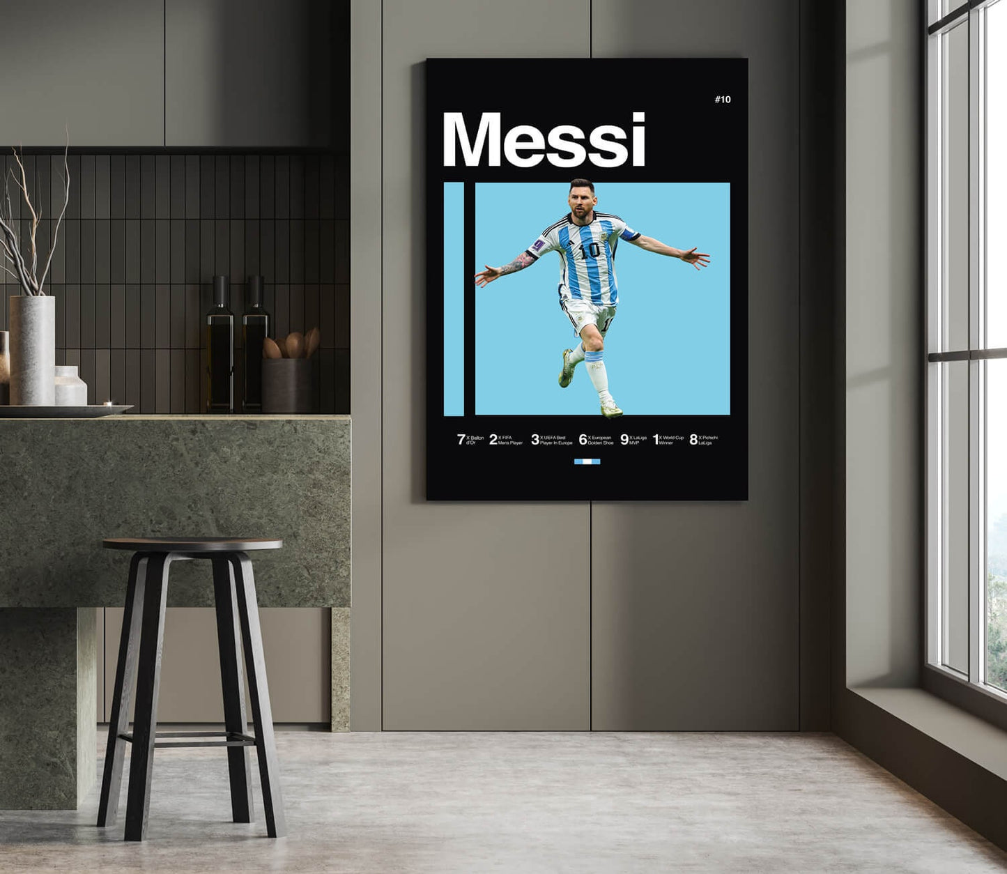 LIONEL MESSI Canvas, MESSI Results Poster, Argentina Football Legend, Miami Soccer Player, Soccer Gift, Sport Decor, Messi King Qoute Print