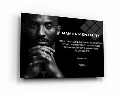 Mamba Mentality Motivation Quotes Canvas, Kobe Mentality Print, Basketball Legend Player Poster, Basketball Gift, Mindset Print, Quote