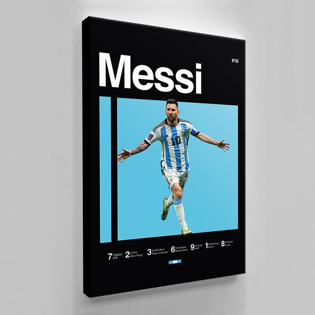 LIONEL MESSI Canvas, MESSI Results Poster, Argentina Football Legend, Miami Soccer Player, Soccer Gift, Sport Decor, Messi King Qoute Print