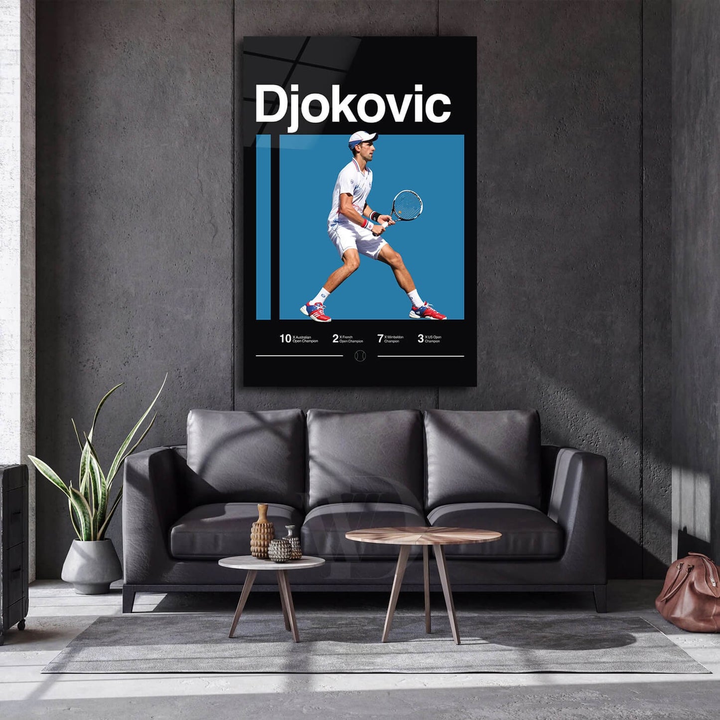 Novak Djokovic Poster, Tennis Print, Minimalist, Mid-Century Modern, Tennis Fans, Sports Office Wall Art, Sports Bedroom