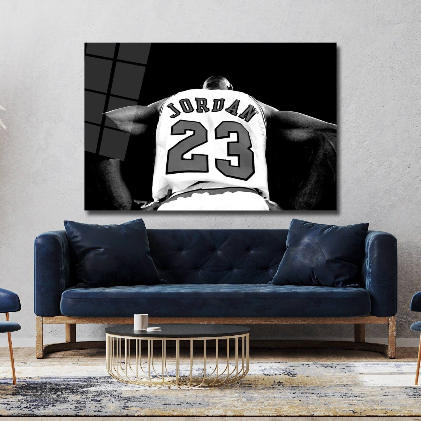 Michael Jordan Basketball Ball Wall Art, Jordan 23 Chicago Bulls Poster, Wall Art, Mike Basketball Goat Canvas