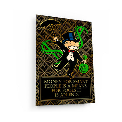 Alec Monopoly Canvas - Limited Edition Gold and Black Office Wall Art Poster for Smart and Wealthy Motivation