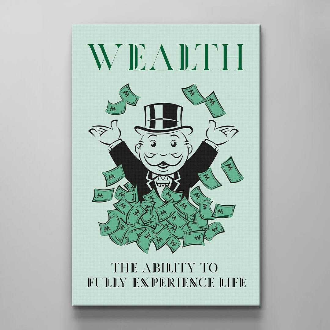 Alec Monopoly Canvas - Wealth  Life Inspiration Poster Art for Living Room or Office Decor - Motivational Wall Art