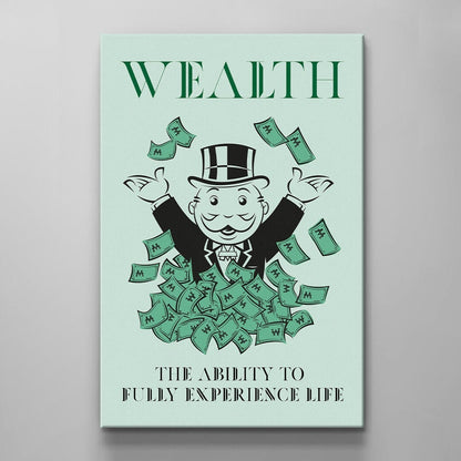 Alec Monopoly Canvas - Wealth  Life Inspiration Poster Art for Living Room or Office Decor - Motivational Wall Art