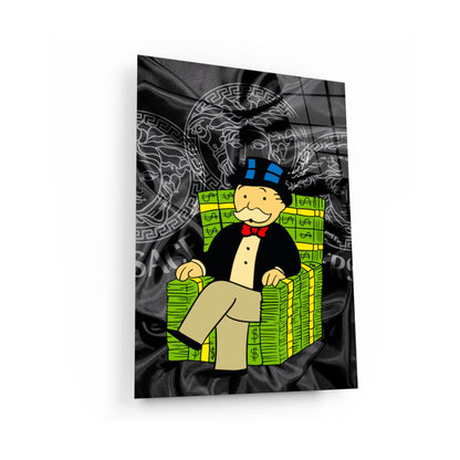 Limited Edition Alec Monopoly Canvas Chair - Green and Black Luxury Motivation Office and Wall Art Poster - Made in the USA Art