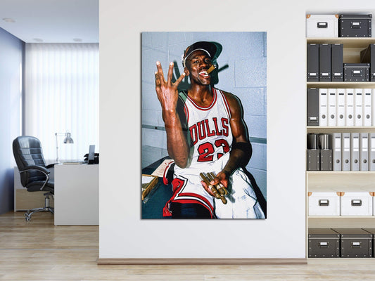 Michael Jordan Three Peat Michael Jordan Basketball Ball Wall Art, Jordan 23 Chicago Bulls Poster, Wall Art, Mike Basketball Goat Canvas