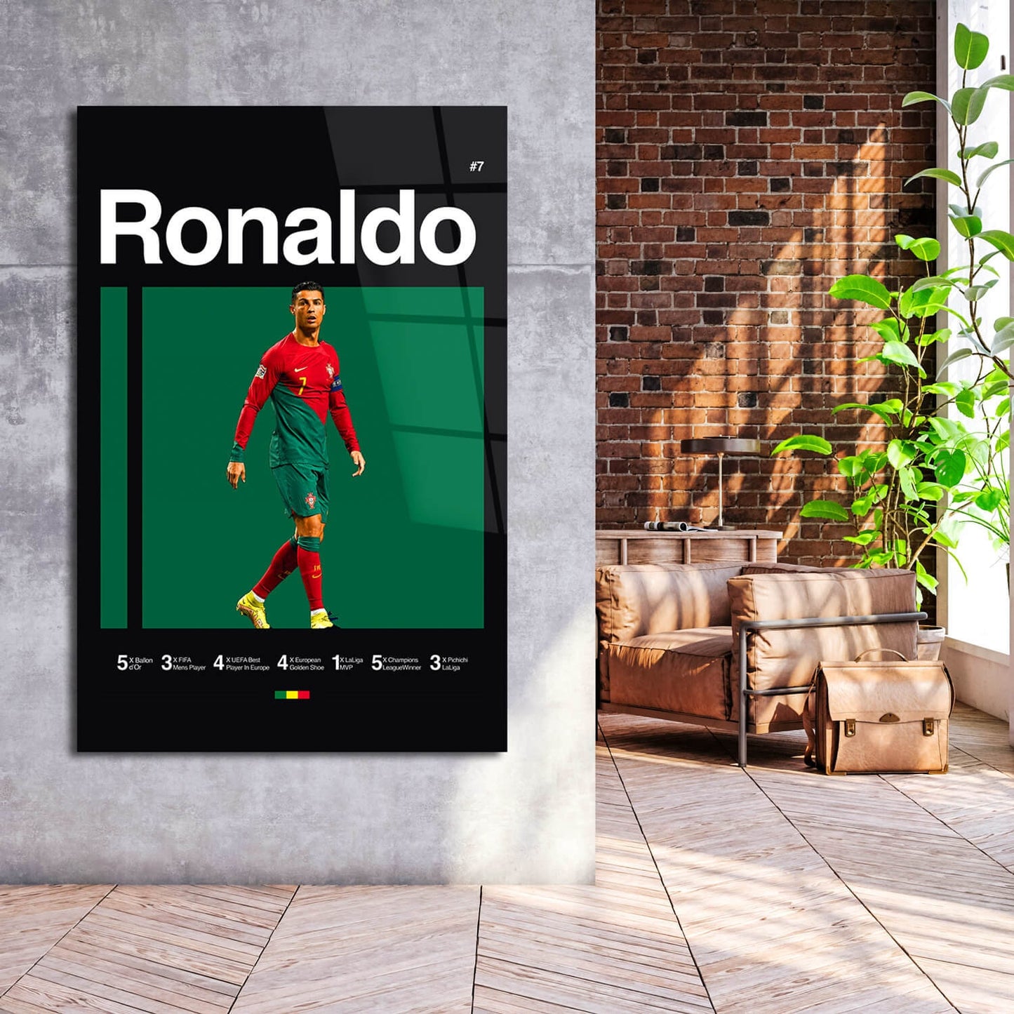 Cristiano Ronaldo Poster, World Cup Art, Portugal, Soccer Poster, Minimalist, Mid-Century Modern, Office Wall Art, Bedroom Art, Gift