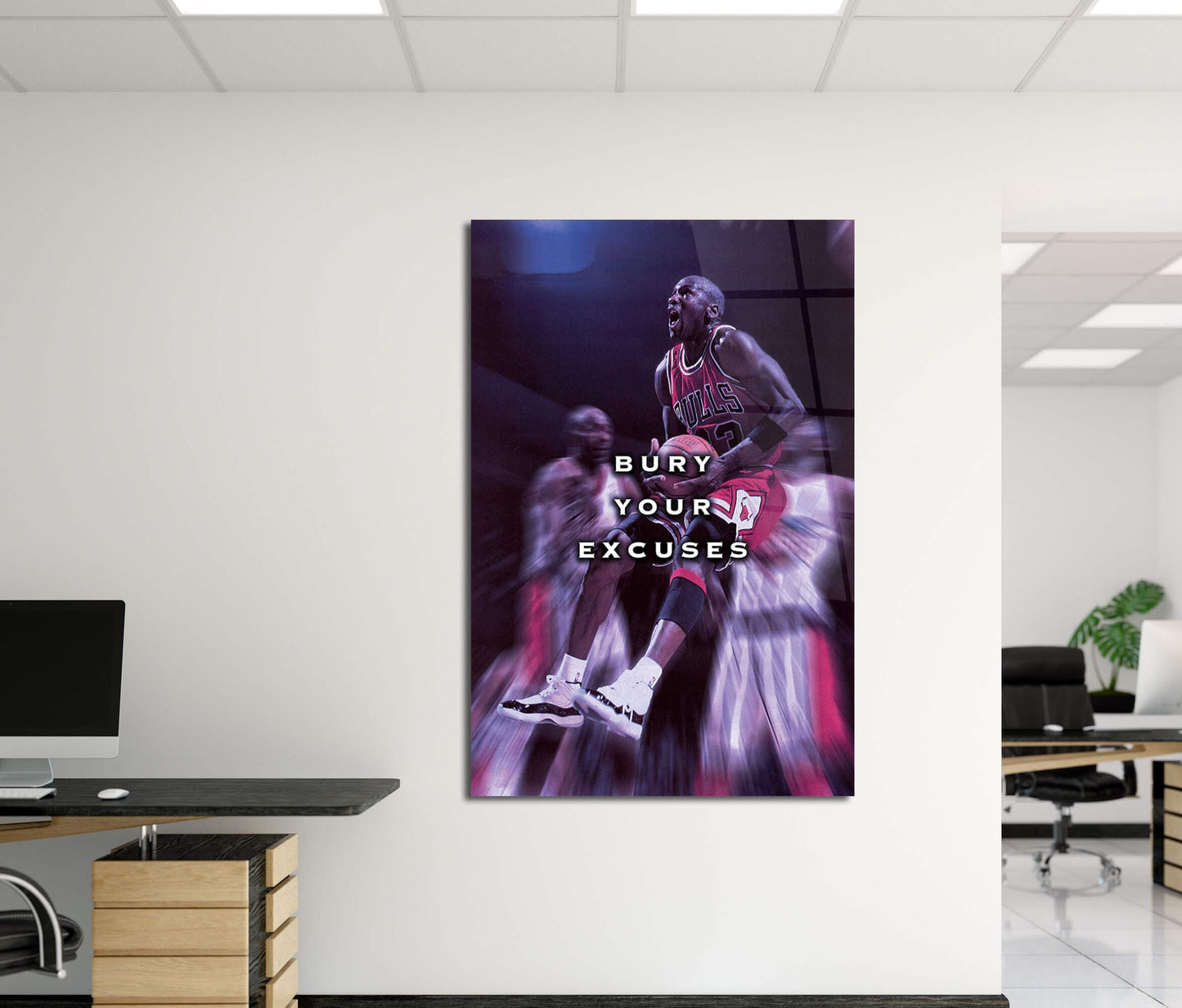 Michael Jordan Wall Art, Jordan 23 Chicago Bulls Poster, Three Peat Wall Art, Mike Basketball Goat Canvas