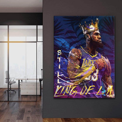 STILL KING Of LA LeBron James Poster, Record Breaking Shot" Los Angeles Lakers, Man Cave, Kids Room, Game Room, Bar