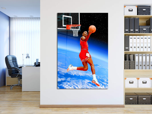 Michael Jordan Zero Gravity Basketball Ball Wall Art, Jordan 23 Chicago Bulls Poster, Wall Art, Mike Basketball Goat Canvas