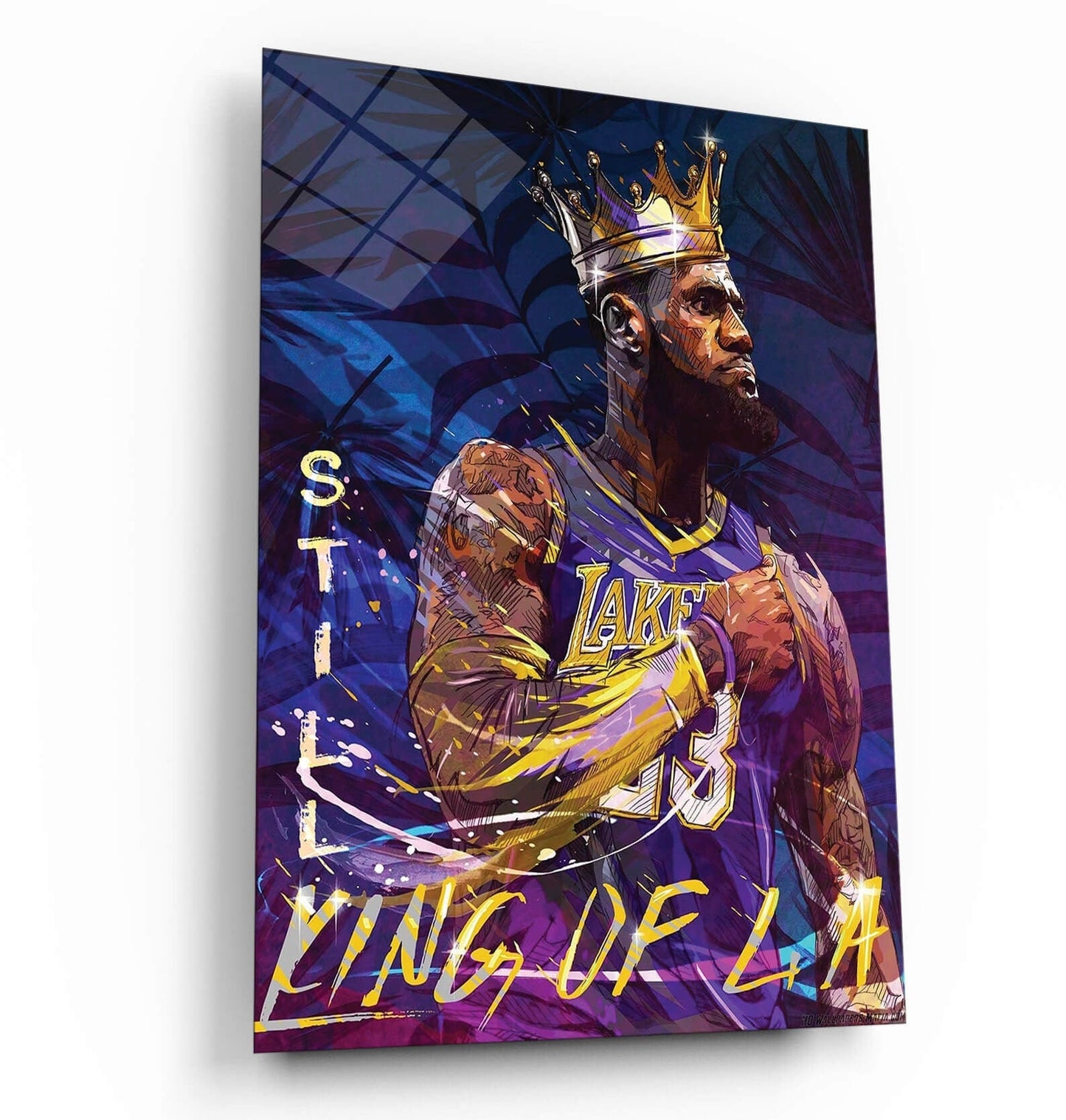 STILL KING Of LA LeBron James Poster, Record Breaking Shot" Los Angeles Lakers, Man Cave, Kids Room, Game Room, Bar