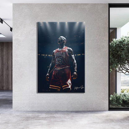 Michael Jordan Wall Art, Jordan 23 Chicago Bulls Poster, Three Peat Wall Art, Mike Basketball Goat Canvas