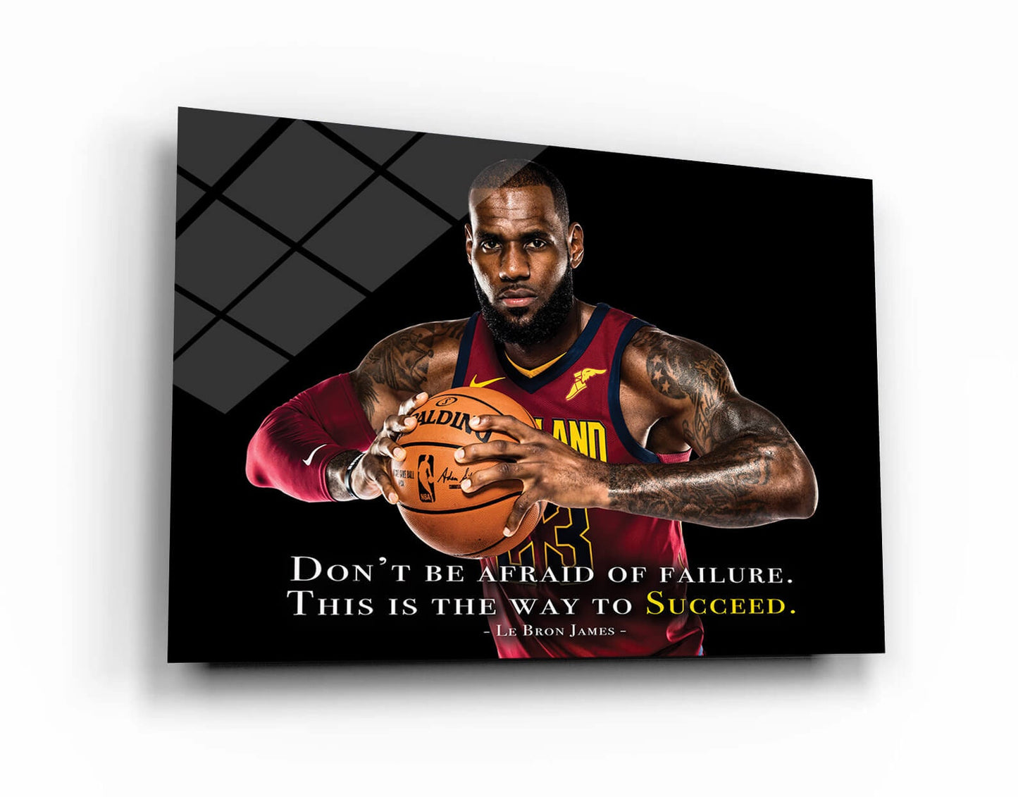 Basketball Quote Wall Art for Living Room LeBron James Canvas Paintings on Canvas American Basketball Wooden Framed Stretched Ready to Hang