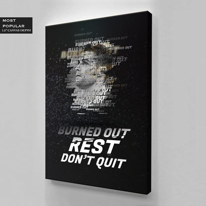 Never Quit Christiano Ronaldo Football Legends Canvas, Soccer Player Poster, Football Wall Art, Sport Home Decor, World Cup 2022 Iconic Art