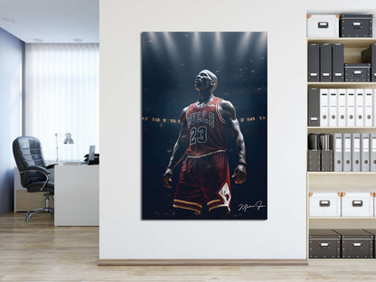 Michael Jordan Wall Art, Jordan 23 Chicago Bulls Poster, Three Peat Wall Art, Mike Basketball Goat Canvas