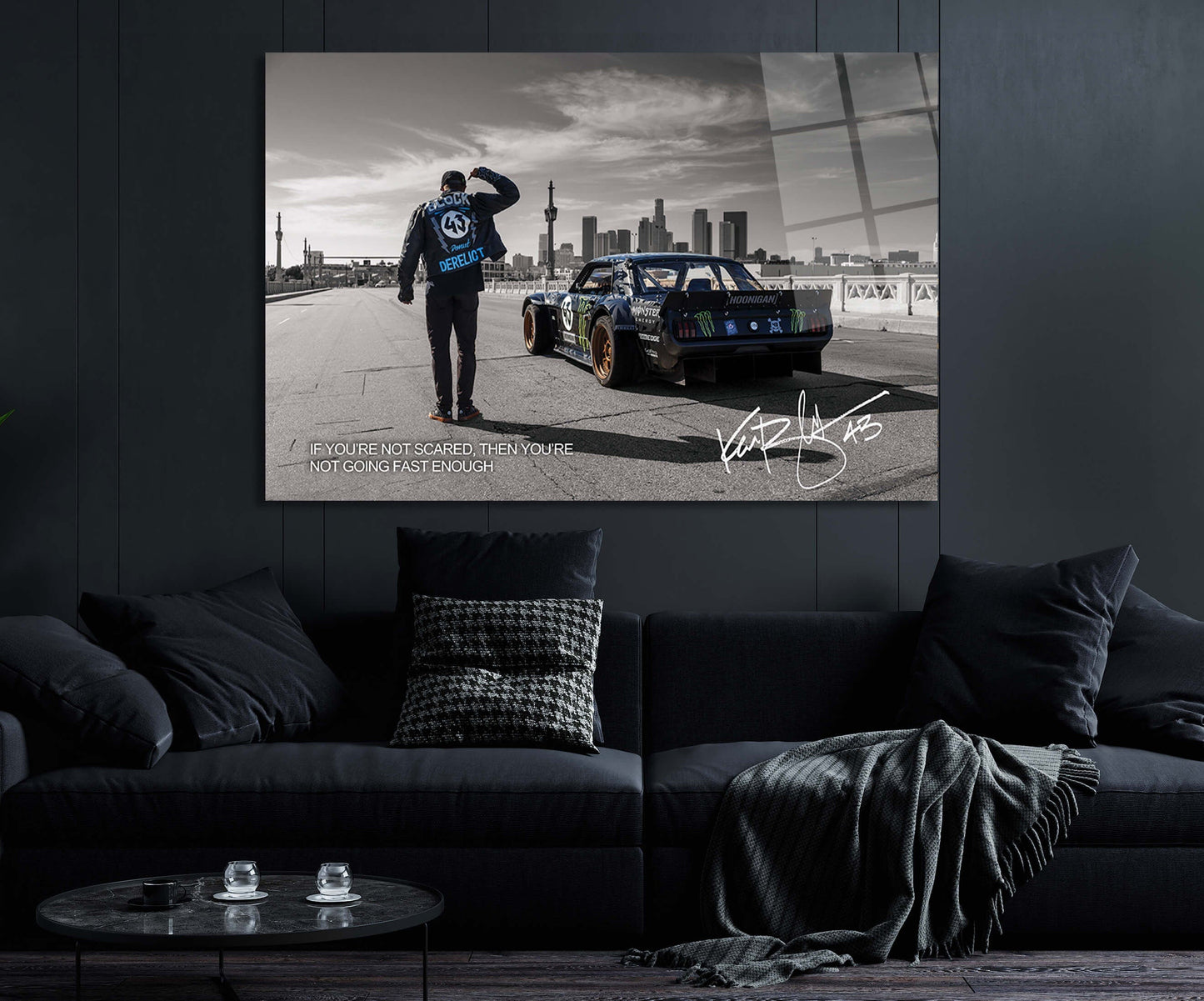 Ken Block Poster, Ken Block Quote, Legend Drifter Motorsports Driver Canvas 43 Go Fast Risk, Drifting Legend Motivational Wall Art