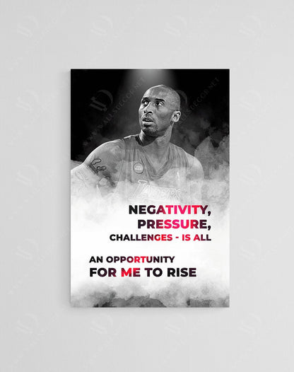 Mamba Mentality Kobe Bryant GOAT Poster - Basketball Room Office Wall Decor - Minimalist Print of the Best Player of All Time