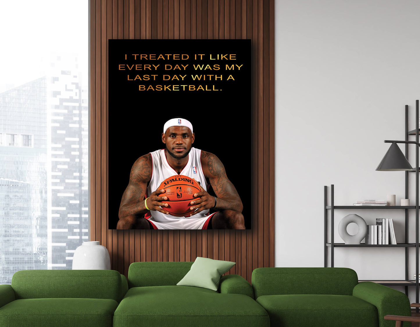 MY LAST DAY LeBron James Poster, Record Breaking Shot" Gallery Canvas Wrap, Los Angeles Lakers, Man Cave, Kids Room, Game Room, Bar