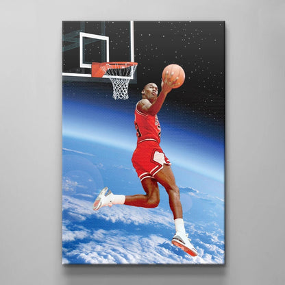 Michael Jordan Zero Gravity Basketball Ball Wall Art, Jordan 23 Chicago Bulls Poster, Wall Art, Mike Basketball Goat Canvas