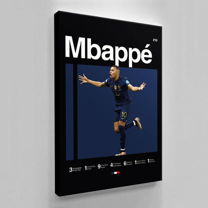 Kylian Mbappe Poster, World Cup Art, France Football, Soccer Poster, Minimalist, Mid Century Modern, Office Wall Art, Bedroom Art