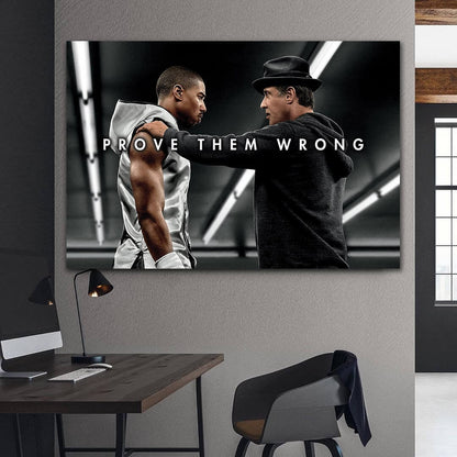 Prove Them Wrong CREED Inspirational Boxing Legend Wall Art - Handcrafted in USA - Acrylic and Canvas Art - Available in Various Sizes