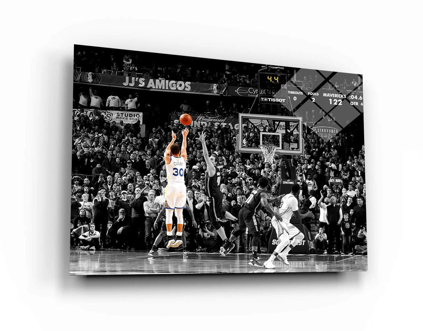 Stephen Curry Winning Shot Canvas or Poster - Iconic Golden State Warriors Fan Gift - Basketball Wall Art - Boys Dorm Decor - Office Decor